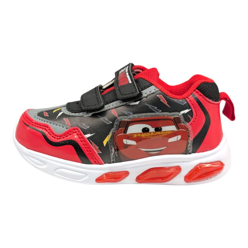 Sneakers sportiva invernale per bambino black-red Cars con luci e doppio strappo – Alek Moda Silver 3 Sneakers sportiva invernale per bambino black-red cars con luci e doppio strappo – Alek Moda Silver