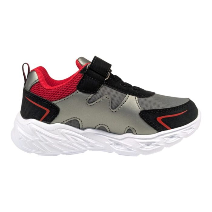 Sneakers sportiva invernale spider-man con luci e strappi black-red – Silver