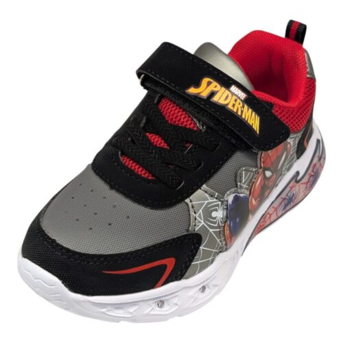 Sneakers sportiva invernale spider-man con luci e strappi black-red – Silver