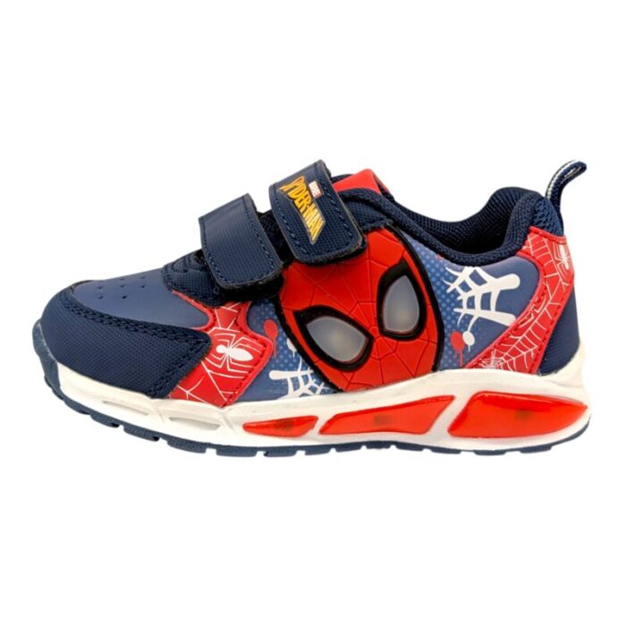 Sneakers sportiva invernale spider-man con luci e strappi blue-red – Silver