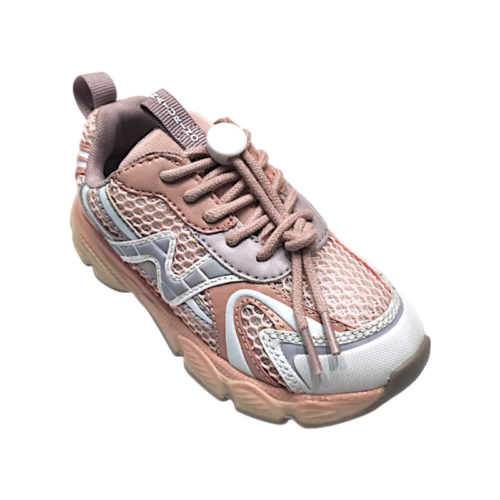 Sneakers sportiva per bambina rosa-lilla con strisce bianche e suola bianca – Naturino