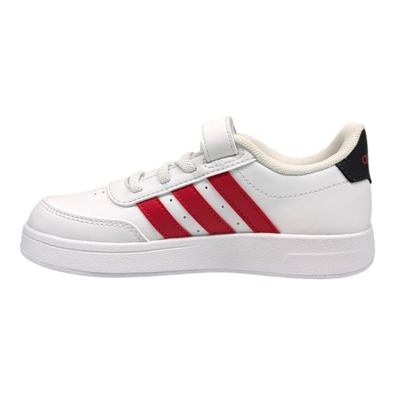 Sneakers sportiva white-red con strappo e lacci elastici – Adidas