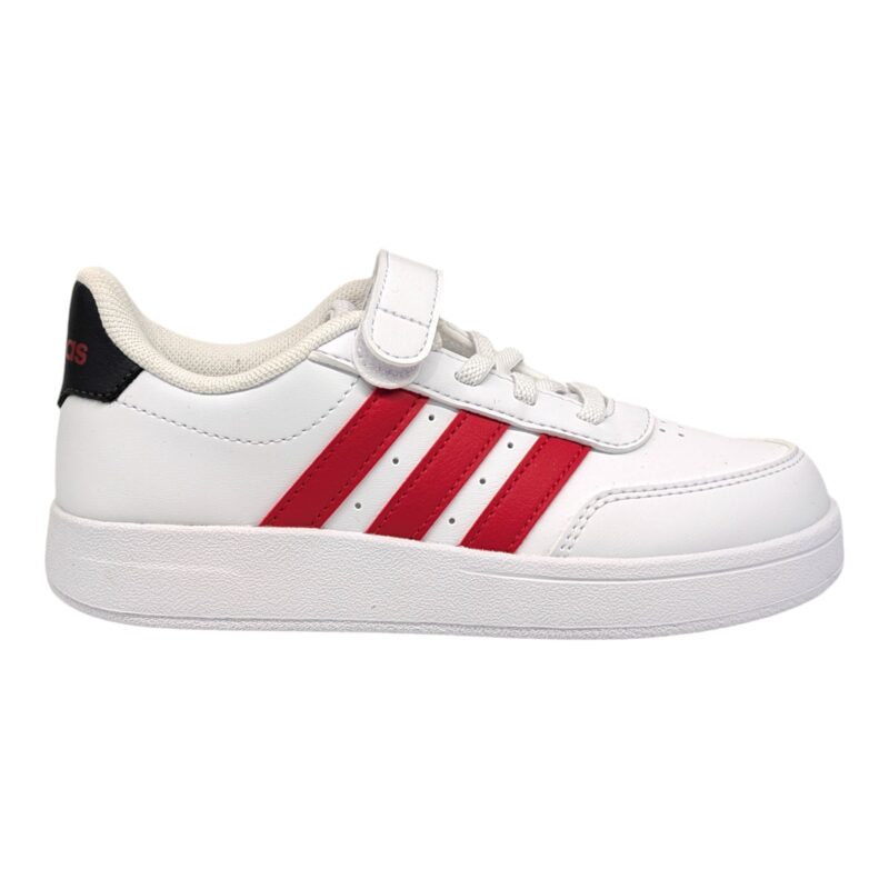 Sneakers sportiva white-red con strappo e lacci elastici – Adidas