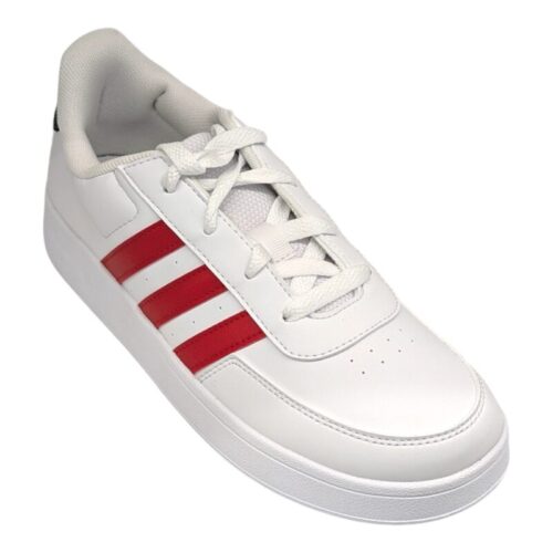 Sneakers sportiva white-scarlet-carbon con lacci elastici – Adidas