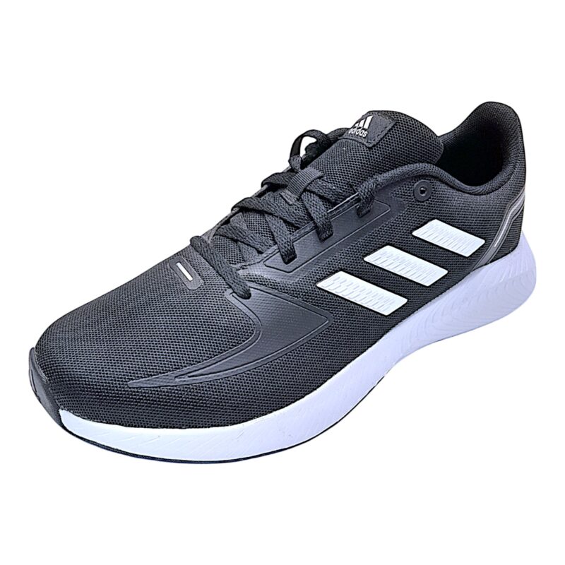 Sneakers sportive Runfalcon 2.0 unisex nere in tessuto retato con logo bianco e lacci - Adidas 1 Sneakers sportive Runfalcon 2.0 unisex nere in tessuto retato con logo bianco e lacci - Adidas