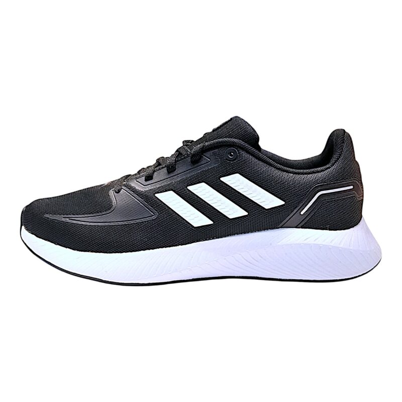 Sneakers sportive Runfalcon 2.0 unisex nere in tessuto retato con logo bianco e lacci - Adidas 3 Sneakers sportive Runfalcon 2.0 unisex nere in tessuto retato con logo bianco e lacci - Adidas