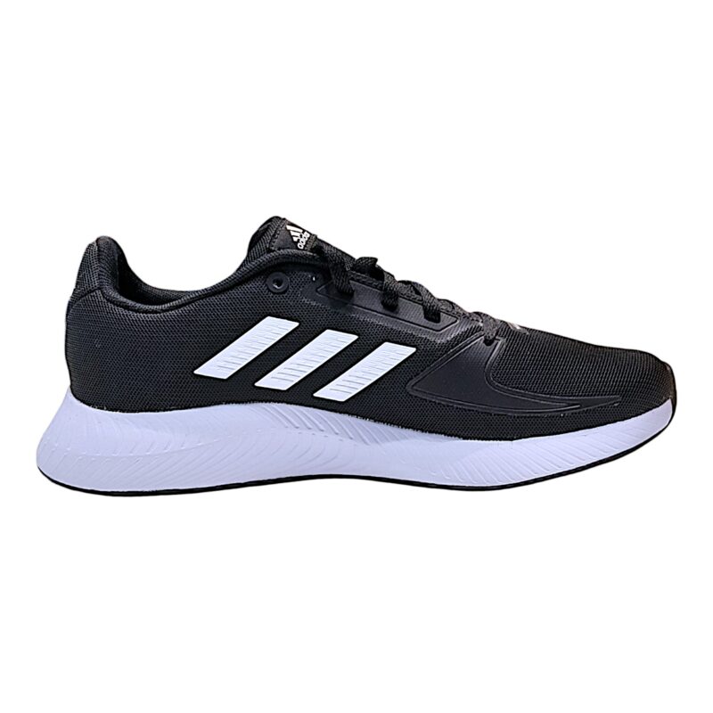 Sneakers sportive Runfalcon 2.0 unisex nere in tessuto retato con logo bianco e lacci - Adidas 2 Sneakers sportive Runfalcon 2.0 unisex nere in tessuto retato con logo bianco e lacci - Adidas