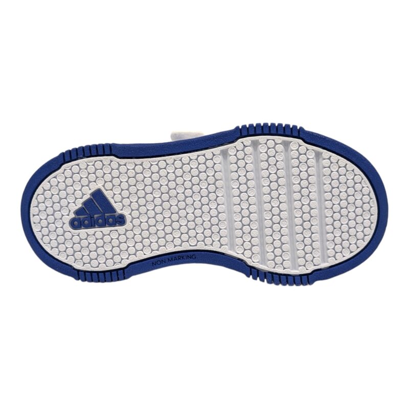 Sneakers sportive bianche per bambino primi passi con strisce blu e strappi - Adidas