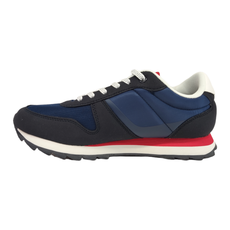 Sneakers sportive blu in tessuto retato per bambino con lacci elastici - Levi's 3 Sneakers sportive blu in tessuto retato per bambino con lacci elastici - Levi's