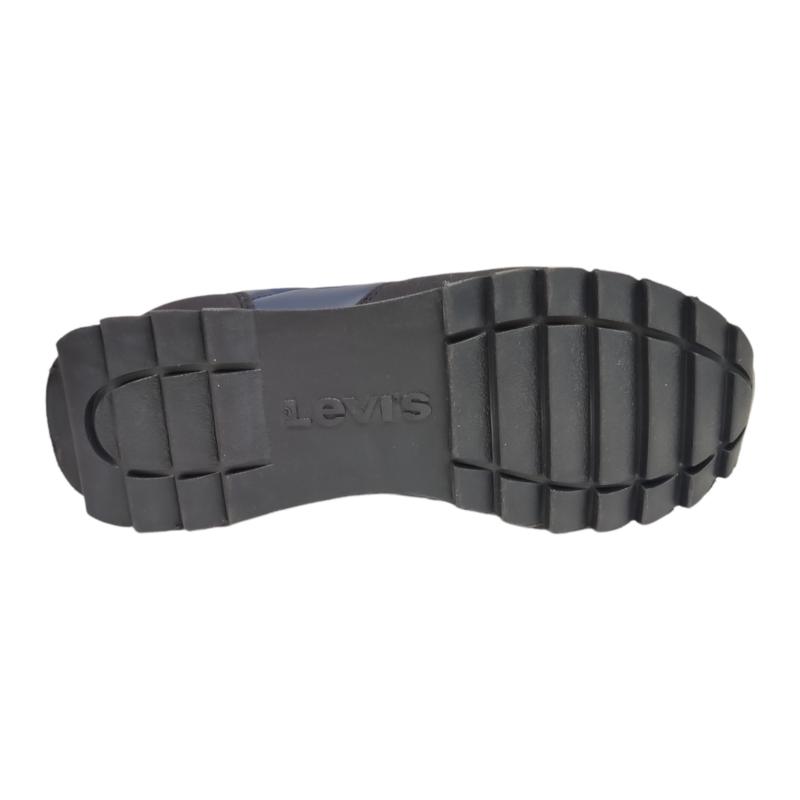 Sneakers sportive blu in tessuto retato per bambino con lacci elastici - Levi's 5 Sneakers sportive blu in tessuto retato per bambino con lacci elastici - Levi's