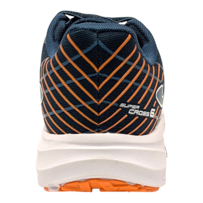 Sneakers sportive blu-petrolio-arancione per bambino in tessuto retato con lacci - Joma 4 Sneakers sportive blu-petrolio-arancione per bambino in tessuto retato con lacci elastici - Joma