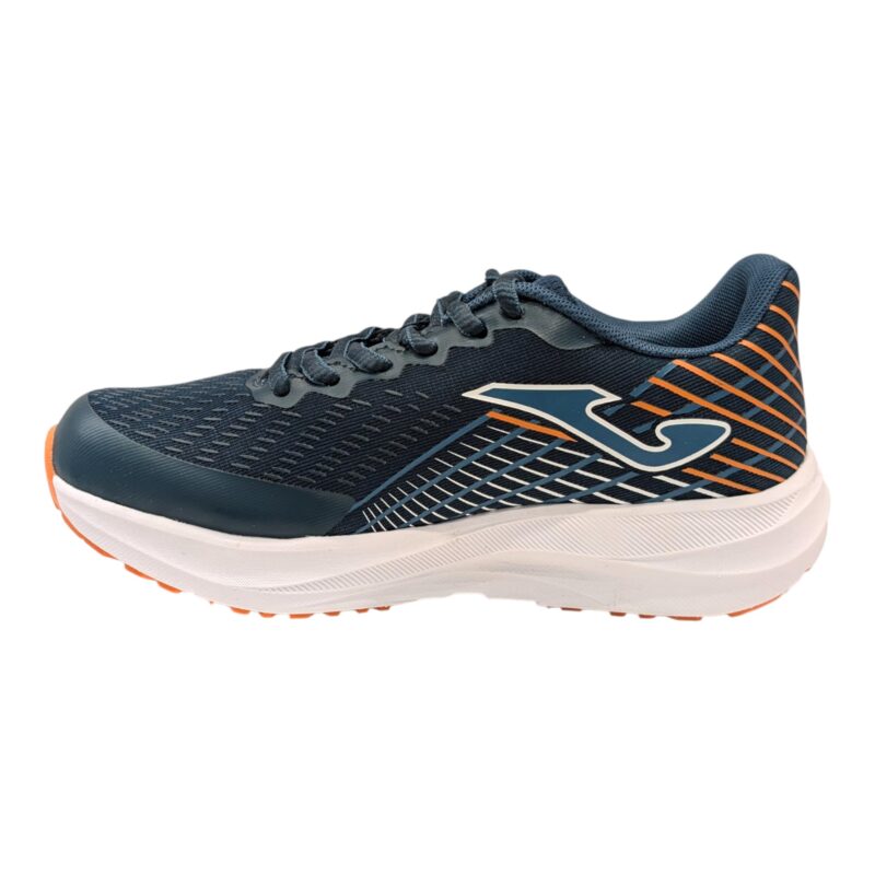 Sneakers sportive blu-petrolio-arancione per bambino in tessuto retato con lacci - Joma 3 Sneakers sportive blu-petrolio-arancione per bambino in tessuto retato con lacci elastici - Joma