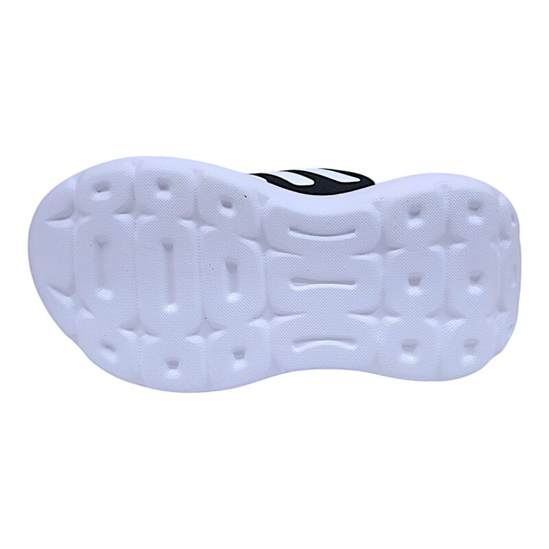 Sneakers sportive in tessuto per bambina di colore nero e strisce bianche con lacci - Adidas