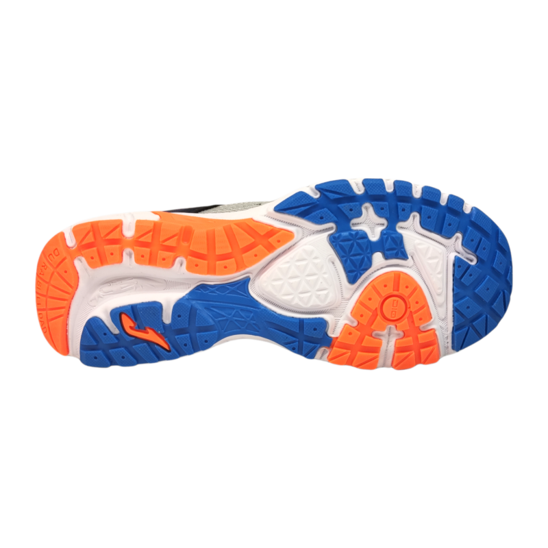 Sneakers sportive in tessuto retato blu-arancio per bambino con lacci - Joma 5 Sneakers sportive in tessuto retato blu-arancio per bambino con lacci elastici - Joma