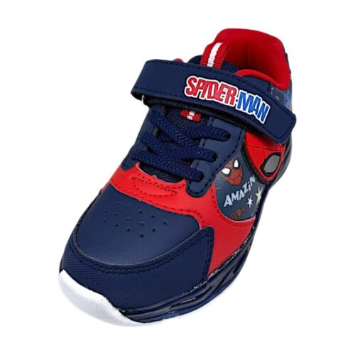 Sneakers sportive invernali Spiderman blu-rosse per bambino con luci, strappo e lacci elastici - Alek Moda Silver 3 Sneakers sportive invernali Spiderman blu rosse per bambino con luci strappo e lacci elastici Alek Moda Silver 1