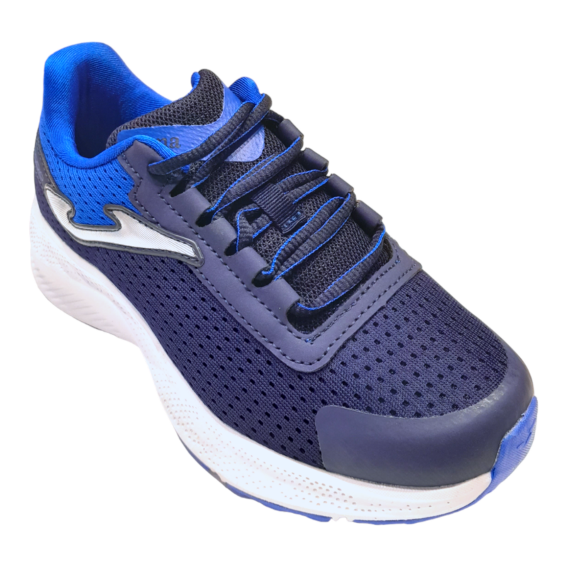 Sneakers sportive navy-royal per bambino in tessuto retato e lacci - Joma 1 Sneakers sportive navy-royal per bambino in tessuto retato e lacci elastici - Joma
