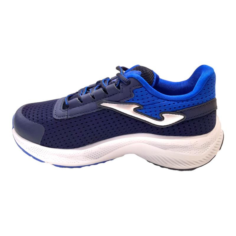 Sneakers sportive navy-royal per bambino in tessuto retato e lacci - Joma 3 Sneakers sportive navy-royal per bambino in tessuto retato e lacci elastici - Joma