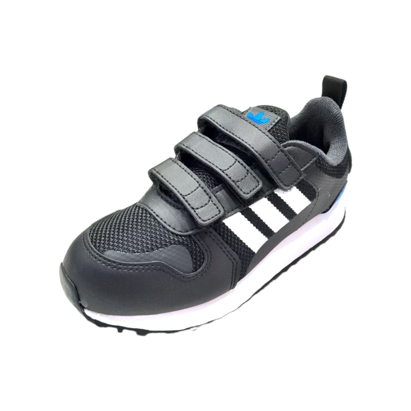 Sneakers sportive nere unisex in tessuto con chiusura a strappo - Adidas
