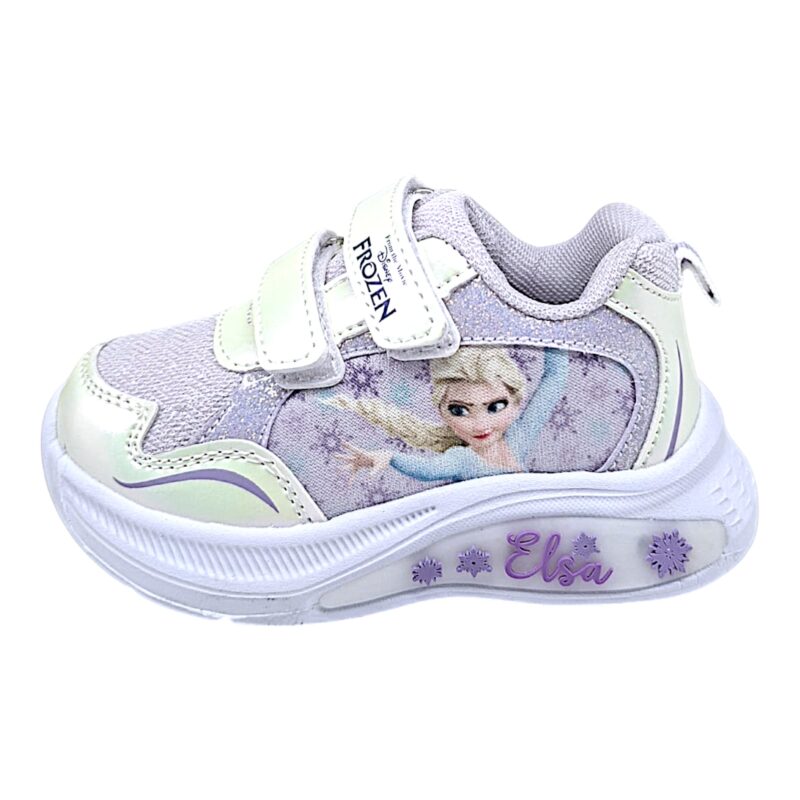 Sneakers sportive per bambina Frozen green holographic-lilac con doppio strappo e luci – Alek Moda Silver 3 Sneakers sportive per bambina Frozen green holographic-lilac con doppio strappo e luci – Silver