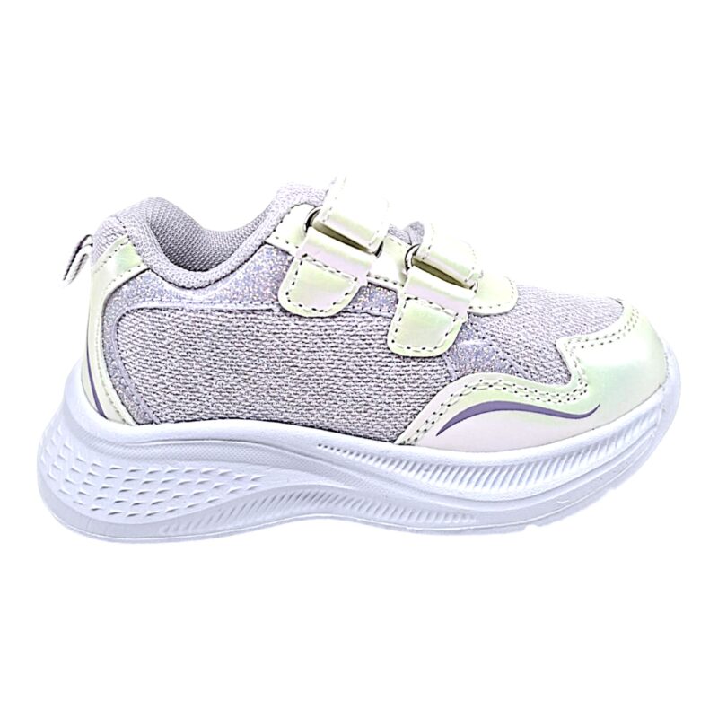 Sneakers sportive per bambina Frozen green holographic-lilac con doppio strappo e luci – Alek Moda Silver 2 Sneakers sportive per bambina Frozen green holographic-lilac con doppio strappo e luci – Silver