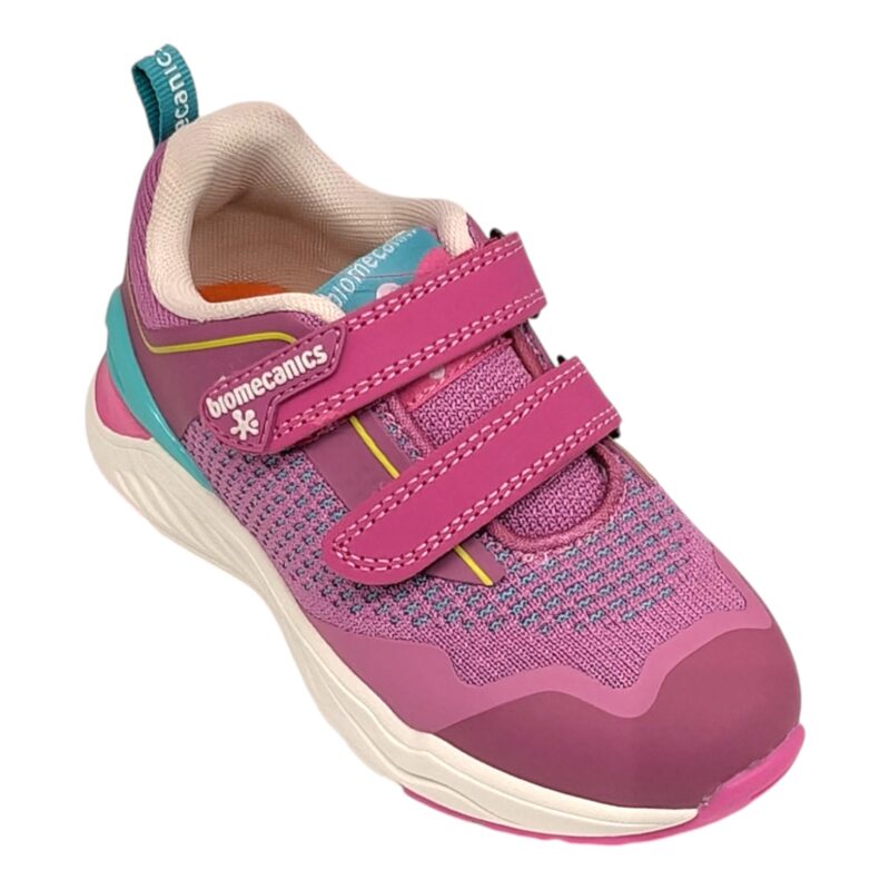Milazzo Sneaker Bambini Con Velcro – Suola Arcobaleno Antiscivolo, Traspiranti, Per Scuola E Gioco (Rosa/Nero)
