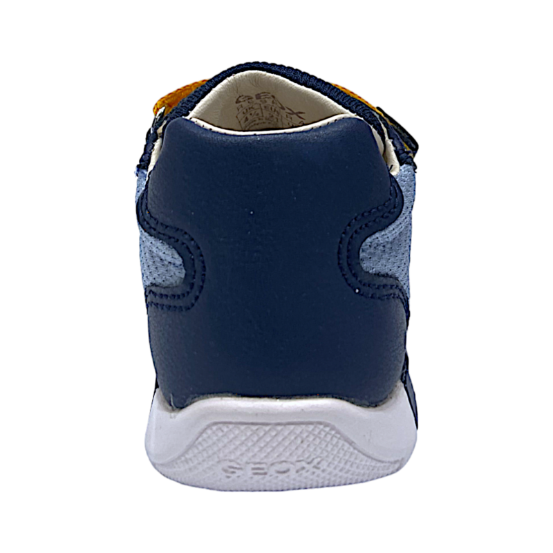 Sneakers sportive primi passi celeste-blu-ocra in tessuto per bambino con doppio strappo e suola flessibile - Geox 5 Sneakers sportive primi passi celeste-blu-ocra in tessuto per bambino con doppio strappo e suola flessibile - Geox