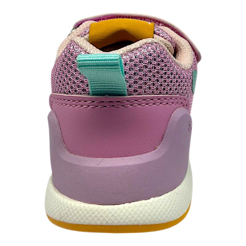 Sneakers sportive primi passi rosa per bambina con dettagli tiffany e chiusura con doppio strappo - Biomecanics 4 Sneakers sportive primi passi rosa per bambina con dettagli Tiffany e chiusura con doppio strappo - Biomecanics