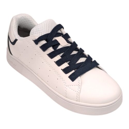 Sneakers sportive ragazzo white-navy con lacci elastici - Geox