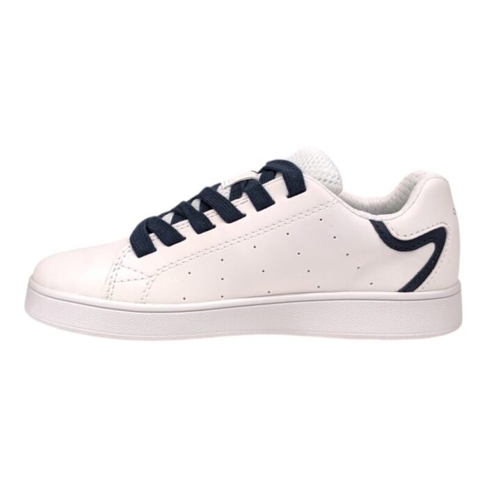 Sneakers sportive ragazzo white-navy con lacci elastici - Geox