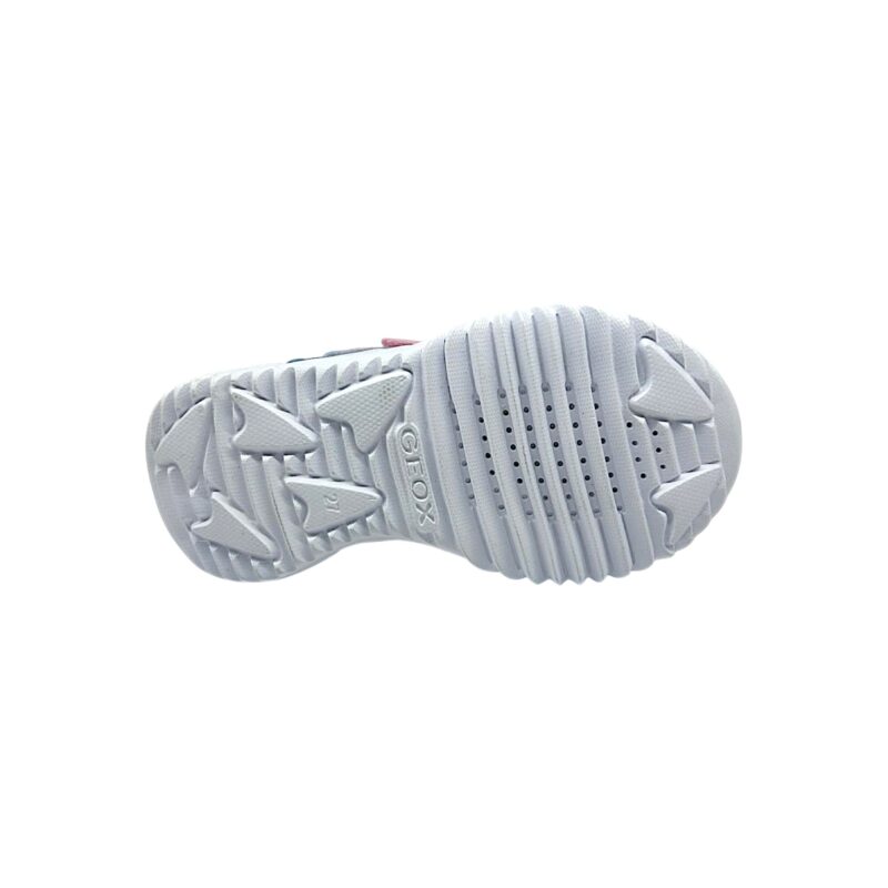 Sneakers sportive rosa-azzurre in tessuto retato per bambina con stella alata laterale, luci, strappo e lacci elastici - Geox 5 Sneakers sportive rosa-azzurre in tessuto retato per bambina con stella alata laterale, luci, strappo e lacci elastici - Geox