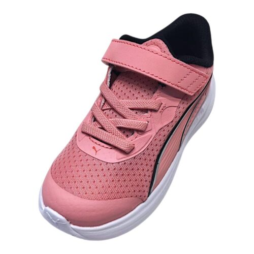 Sneakers sportive rosa-bianca in tessuto mesh synth per bambina con strappo e lacci elastici - Puma 5 Sneakers sportive rosa-bianca in tessuto mesh synth per bambina con strappo e lacci elastici - Puma
