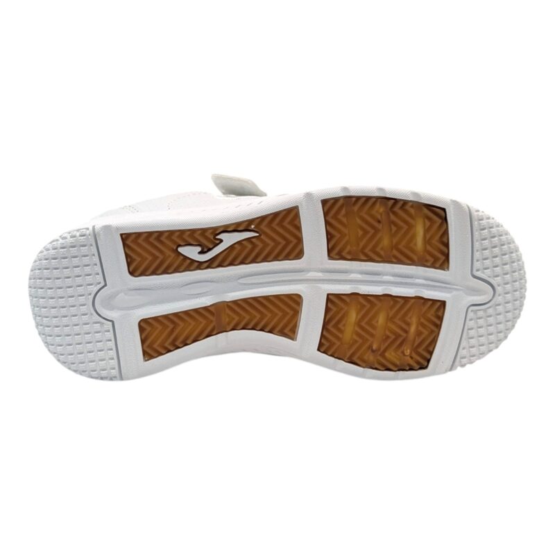 Sneakers sportive unisex total white con strappo e lacci elastici - Joma 5 Sneakers sportive unisex total white con strappo e lacci elastici - Joma
