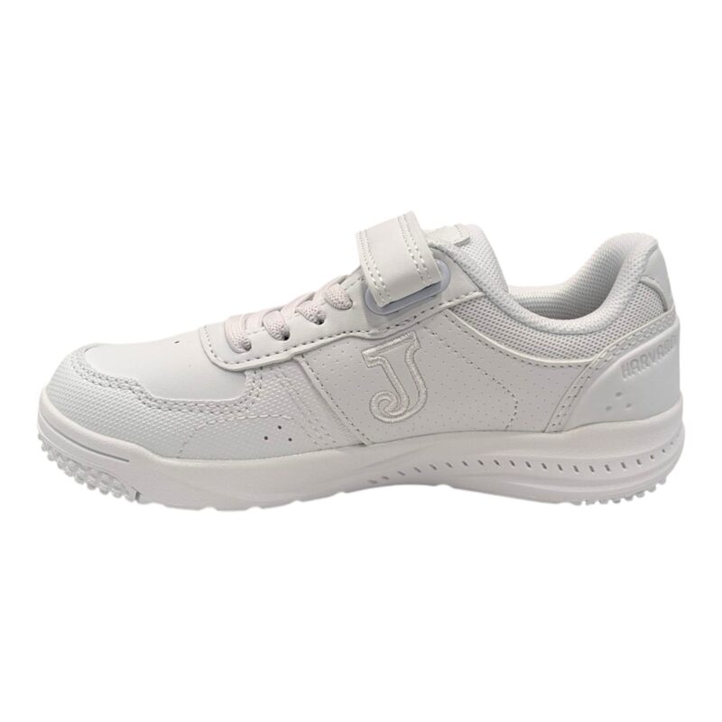 Sneakers sportive unisex total white con strappo e lacci elastici - Joma 3 Sneakers sportive unisex total white con strappo e lacci elastici - Joma