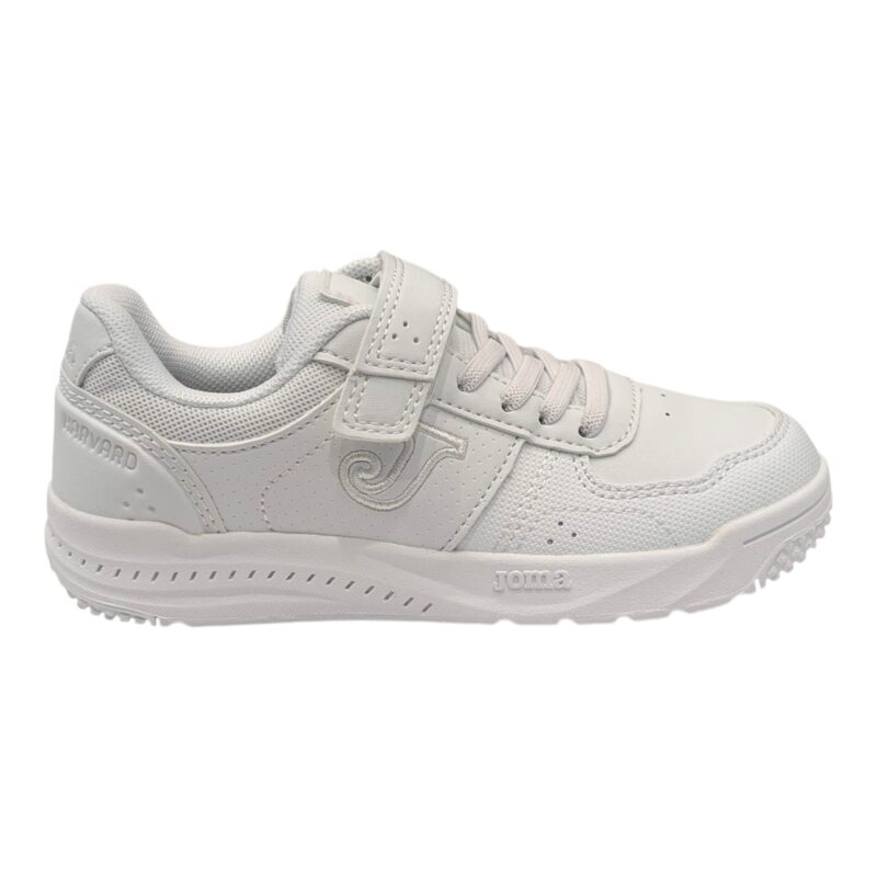 Sneakers sportive unisex total white con strappo e lacci elastici - Joma 2 Sneakers sportive unisex total white con strappo e lacci elastici - Joma