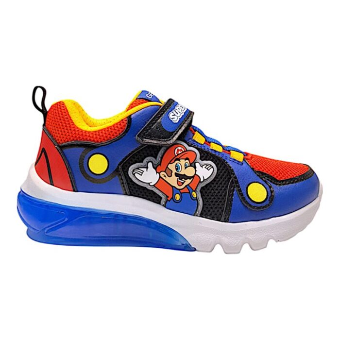Sneakers super mario con luci e strappi royal-red-yellow- Geox
