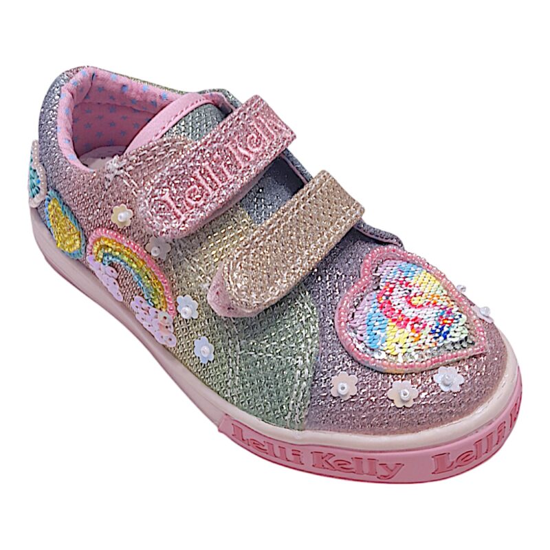 Sneakers unicorno per bambina con dettagli glitterati e strass - Lelli Kelly 1 Sneakers unicorno per bambina con dettagli glitterati e strass - Lelli Kelly