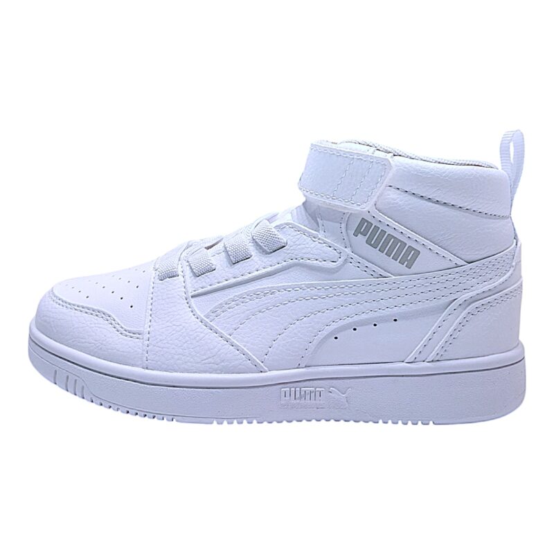 Sneakers unisex alta similpelle con strappo e lacci elastici white-grey (lojacono) - Puma