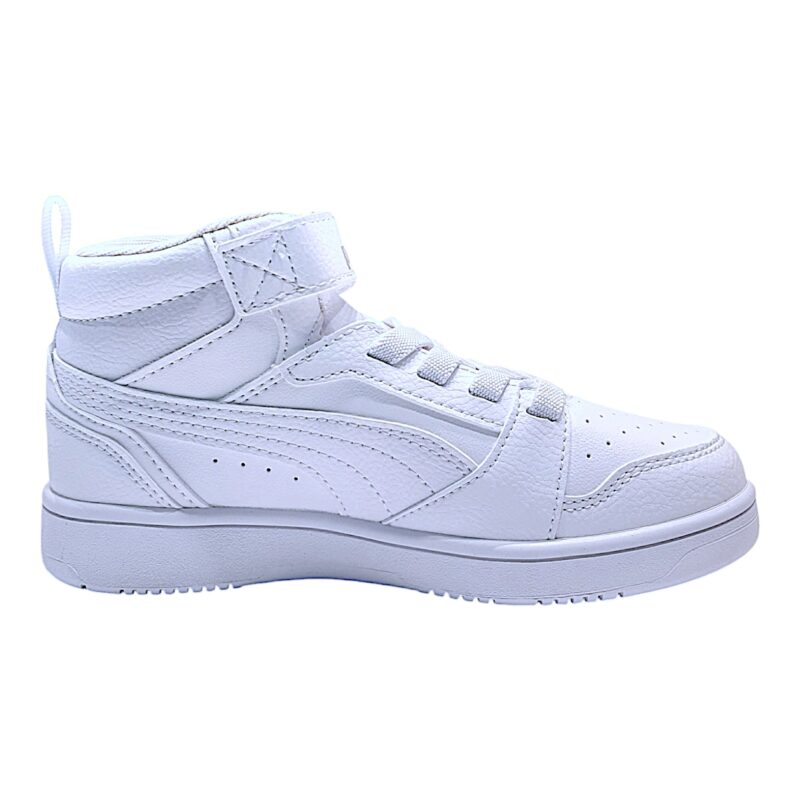 Sneakers unisex alta similpelle con strappo e lacci elastici white-grey (lojacono) - Puma