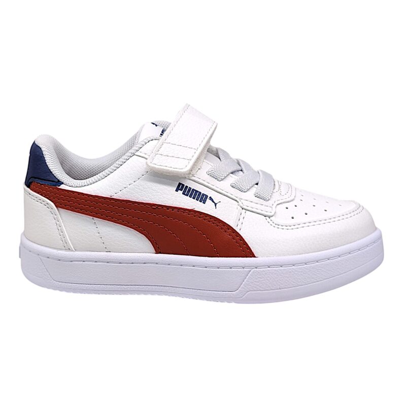 Sneakers unisex similpelle con strappo e lacci elastici white-red-blue-crystal (lojacono) - Puma