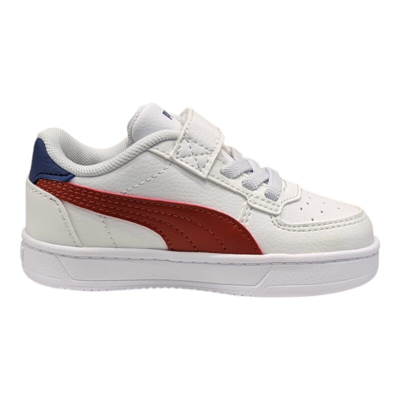 Sneakers unisex similpelle con strappo e lacci elastici white-red-blue-crystal (lojacono) - Puma