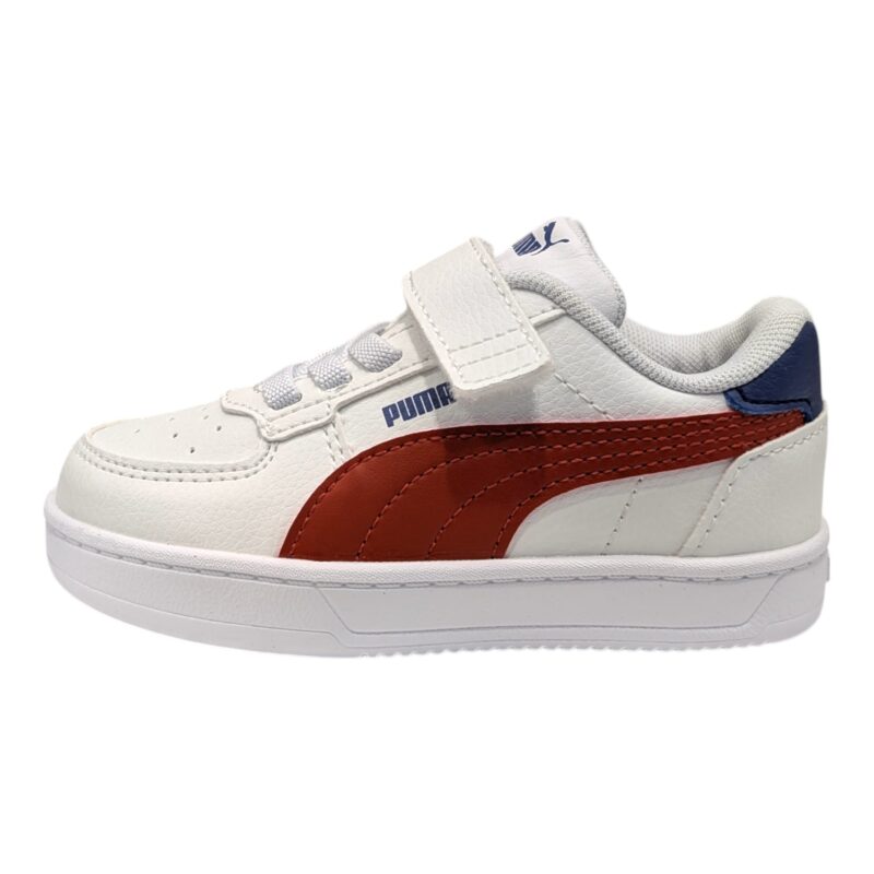 Sneakers unisex similpelle con strappo e lacci elastici white-red-blue-crystal (lojacono) - Puma