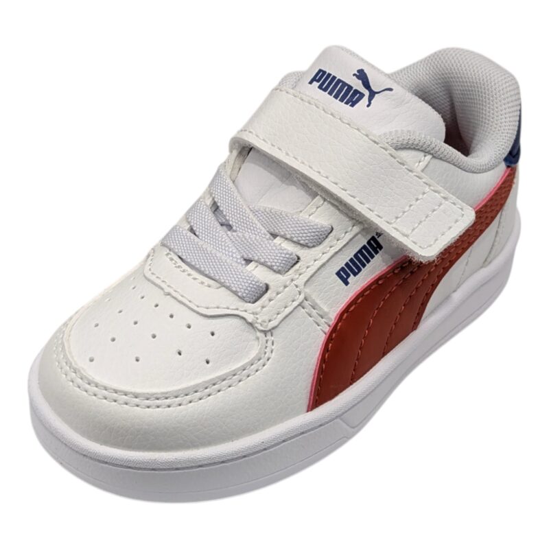 Sneakers unisex similpelle con strappo e lacci elastici white-red-blue-crystal (lojacono) - Puma