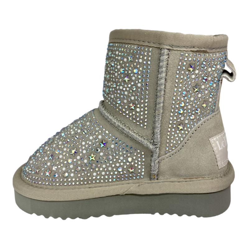 Stivale Olivia per bambina grigio chiaro in pelle scamosciata - Lelli Kelly