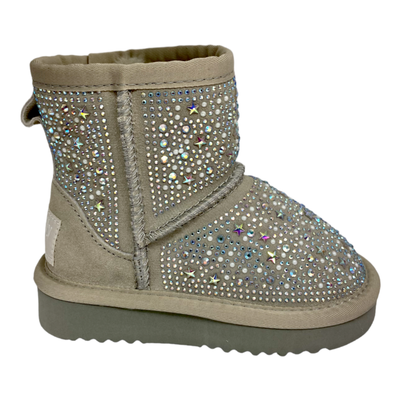 Stivale Olivia per bambina grigio chiaro in pelle scamosciata - Lelli Kelly