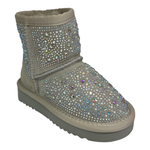 Stivale Olivia per bambina grigio chiaro in pelle scamosciata - Lelli Kelly