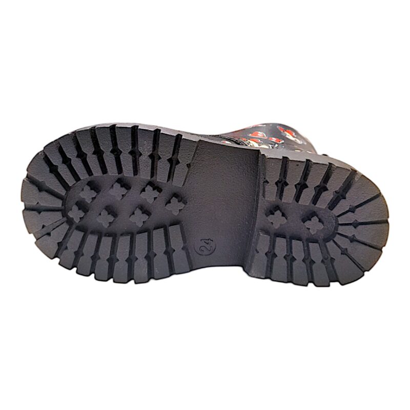 Stivale anfibio per bambina Minnie nero-rosso con lacci e zip laterale – Easy Shoes 5 Stivale anfibio per bambina Minnie nero-rosso con lacci e zip laterale – Easy Shoes