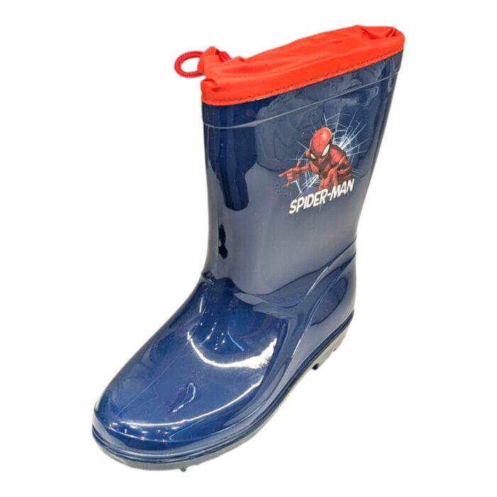 Stivale anti pioggia per bambino blu-royal con stampa laterale spider-man Marvel - Silver