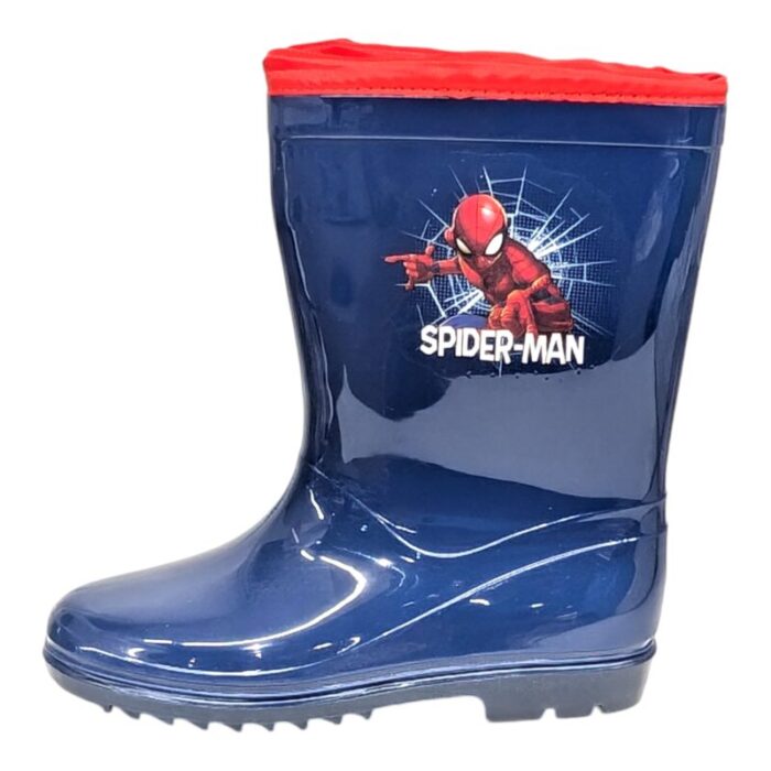 Stivale anti pioggia per bambino blu-royal con stampa laterale spider-man Marvel - Silver