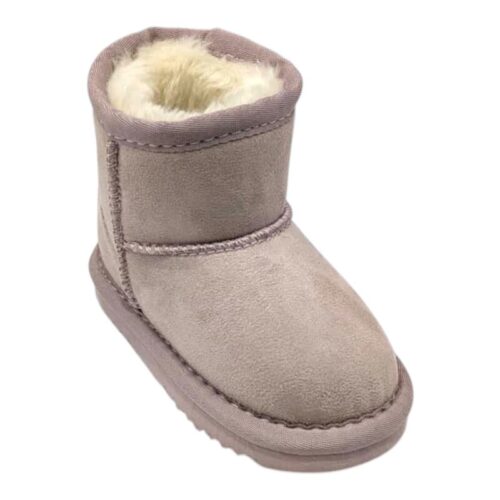 Stivale baby color glicine per bambina modello UGG in similpelle – Grünland