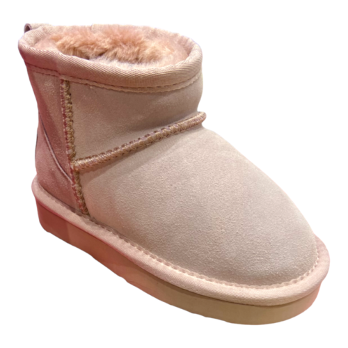 Stivale bambina giulia in pelle scamosciata rosa cipria - Lelli Kelly